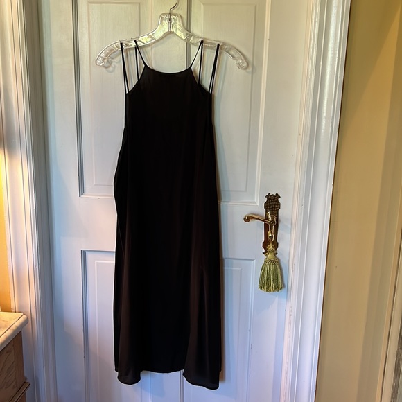 Eileen Fisher Size Large Black Silk Dress - Picture 3 of 4